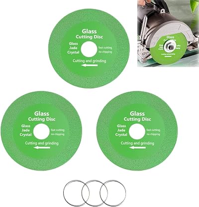 GIONAR 3 PCS Glass Cutting Disc Set 115mm Diamond Thin 1mm 22.23mm HP