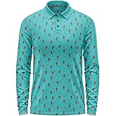 Funny Golf Polo for Men – Quick Dry Moisture Wicking UPF Stretch Shirt – Crazy Tropical Summer Golf Shirt