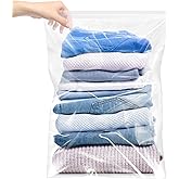 Large 5 Gallon Plastic Zipper Storage Bags, 18x24 Inches Clear Reclosable Storage Bags 12Pieces