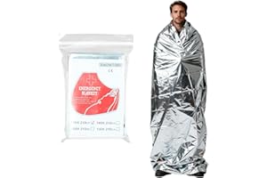 1 Pack Emergency Blanket Thermal Mylar Blanket for Camping Survival, Foil Blankets for Warmth, Heat Reflective Blanket for Ou