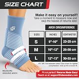 SS Sleeve Stars Ankle Brace with Removable Strap Size M 10-12 Light Blue view 5