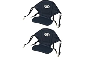 BKC UH-KS222 Universal Sit-On-Top Soft Padded Kayak Seat and Backrest with Water Bottle Pouch for Fishing/Kayaking/Rafting/Canoeing by Brooklyn Kayak Company