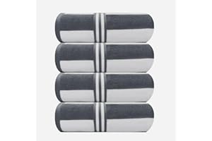 ORGANIX - SUSTAINABLE HEALTH SUPPLIES Organix Oversized Beach Towel 36"x72", Large Highly Absorbent Pool Towels, 100% Ringspun Cotton Beach, Bathroom and Pool Towels 4 Pack, Adult Luxury Beach Towels, Quick Dry Lightweight- Grey