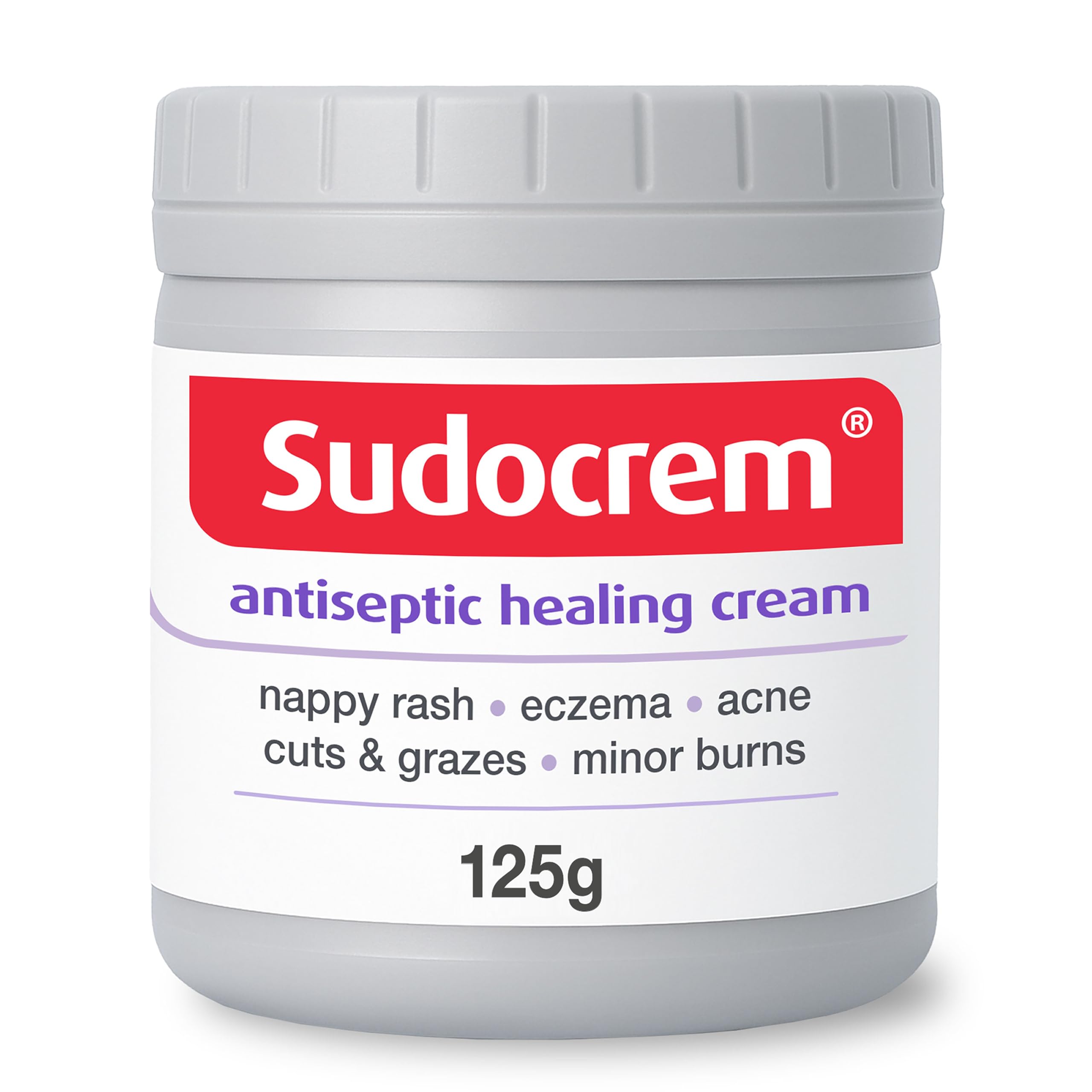 Sudocrem Antiseptic Healing Cream, Zinc Oxide Cream for Nappy Rash, Eczema, Acne, and Minor Burns, 125g (Pack of 1)