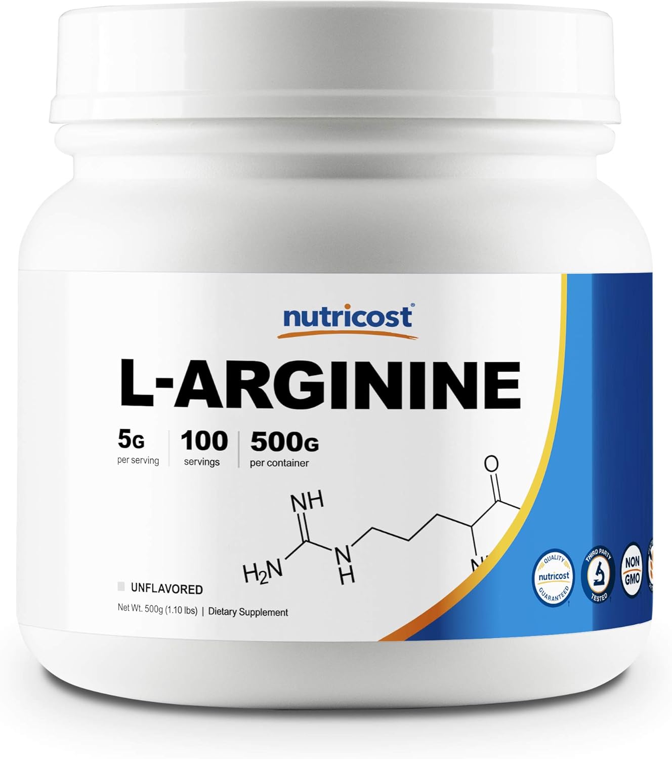 Amazon Com Nutricost L Arginine Powder 500 Grams 1 1lbs Pure
