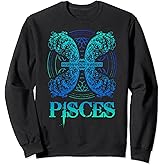 Two Fish Zodiac Sign Symbol Horoscope Pisces Sweatshirt