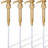 ALPENKOK 4 Pcs Coffee Syrup Pump, Compatible with Skinny, Torani, Davinci | Syrup Pump for 25.4 Oz (750ml) Glass Bottles; Dispenses 0.3 Oz; Coffee Bar Accessories &amp; Dirty Soda Bar Supplies