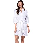 Turquaz Lightweight Short Robes For Women Waffle Kimono Bathrobe - Soft, Fast-Drying, Long-Lasting Cotton Blend