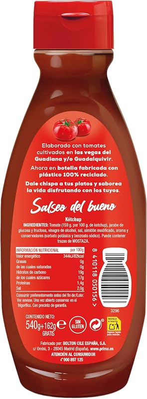 Ketchup Original 540 g + 30%