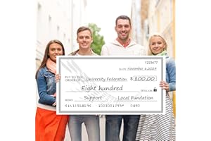 DIGABI Giant Dry Erase Check - 30" x 16", Reusable Big Oversized Blank Check for Presentation - Oversized Fake Check Award（Black）