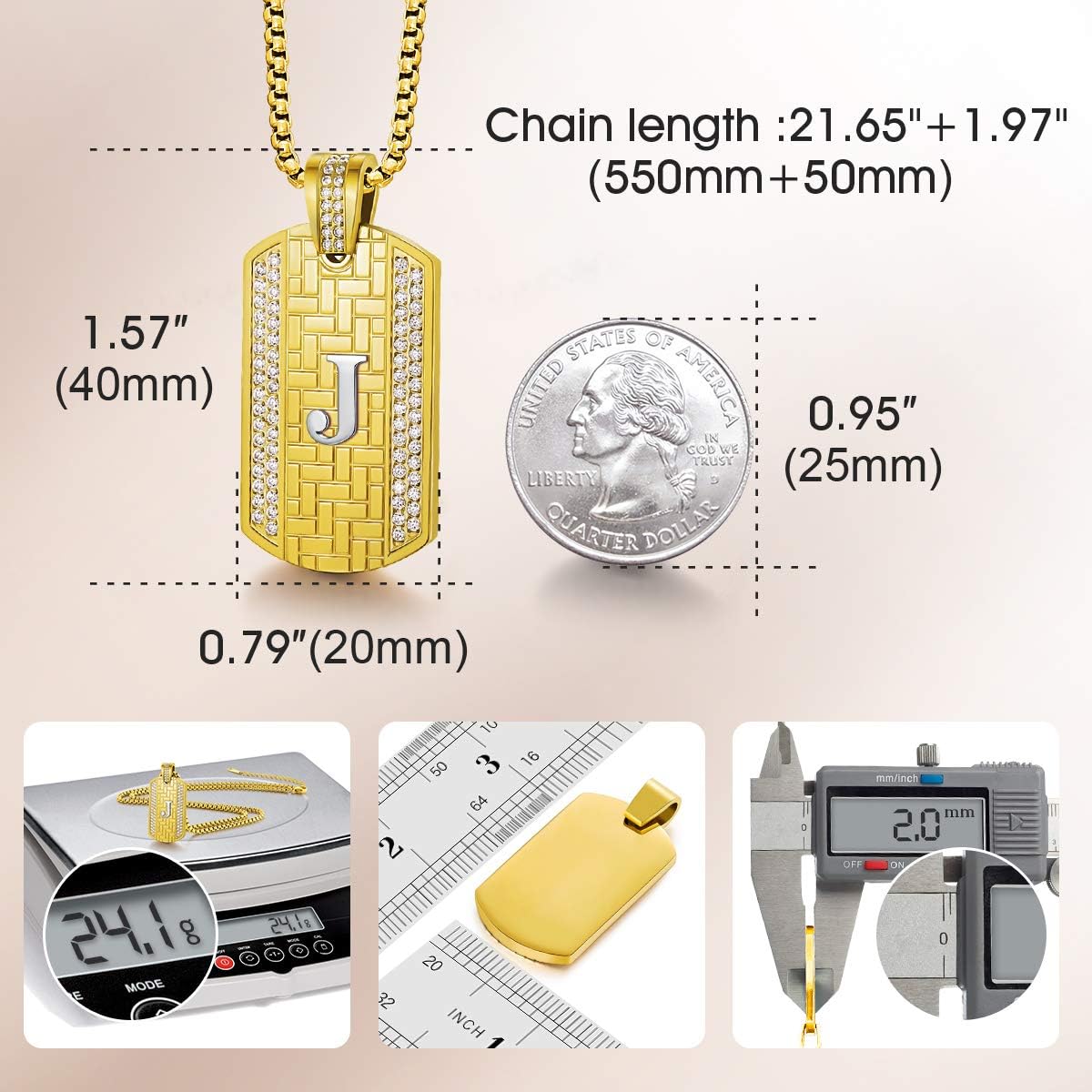 ETEVON Initial Necklace for Men Capital Letter E Pendant Gold Plated Golden Chain A-Z Personalized Hip Pop Anniversary Father's Day Birthday Graduation Jewelry Gift for Men Him Husband Boyfriend Boys: Clothing