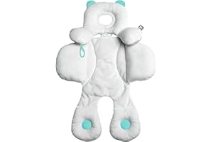 BENBAT Total Body Baby Support Pillow - Stroller Or Car Seat Baby Body Support Pillow - Baby Head Support Pillow and Body Support for Babies - Newborn Gifts and Gifts for Baby Shower (White)