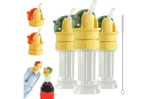 Kids Water Bottle Spout Conversion Cap with Straw, 2 in 1 Design Straw Cap Portable, Water Bottle Spout Adapter for Kids, Sui