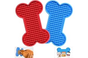 Petbank Lick Mat for Dogs - 2 Pack Peanut Butter Licking Mats, Slow Feeding Bowl, Tattoo and Anxiety Reducer for Pet Food, Yogurt, Bath, Grooming and Training