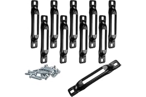 10 Pack E-Track Single Slot Tie Down Anchors, Heavy Duty Steel E Track Rail System Accessories with 1,000 lbs Working Load Li