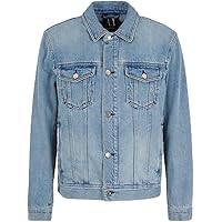 Armani Exchange Men's Denim Icon Logo Jacket, Indigo Denim