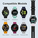 ISABAKE 22mm Silicone Strap for Garmin Vivoactive 4 Forerunner 255 265 Samsung view 4