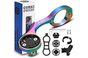 corki Bike Mount for Garmin Cycling Computer Edge 130 520 530 830 1030 Compatible with 31.8mm/25.4mm Bicycle Handlebar