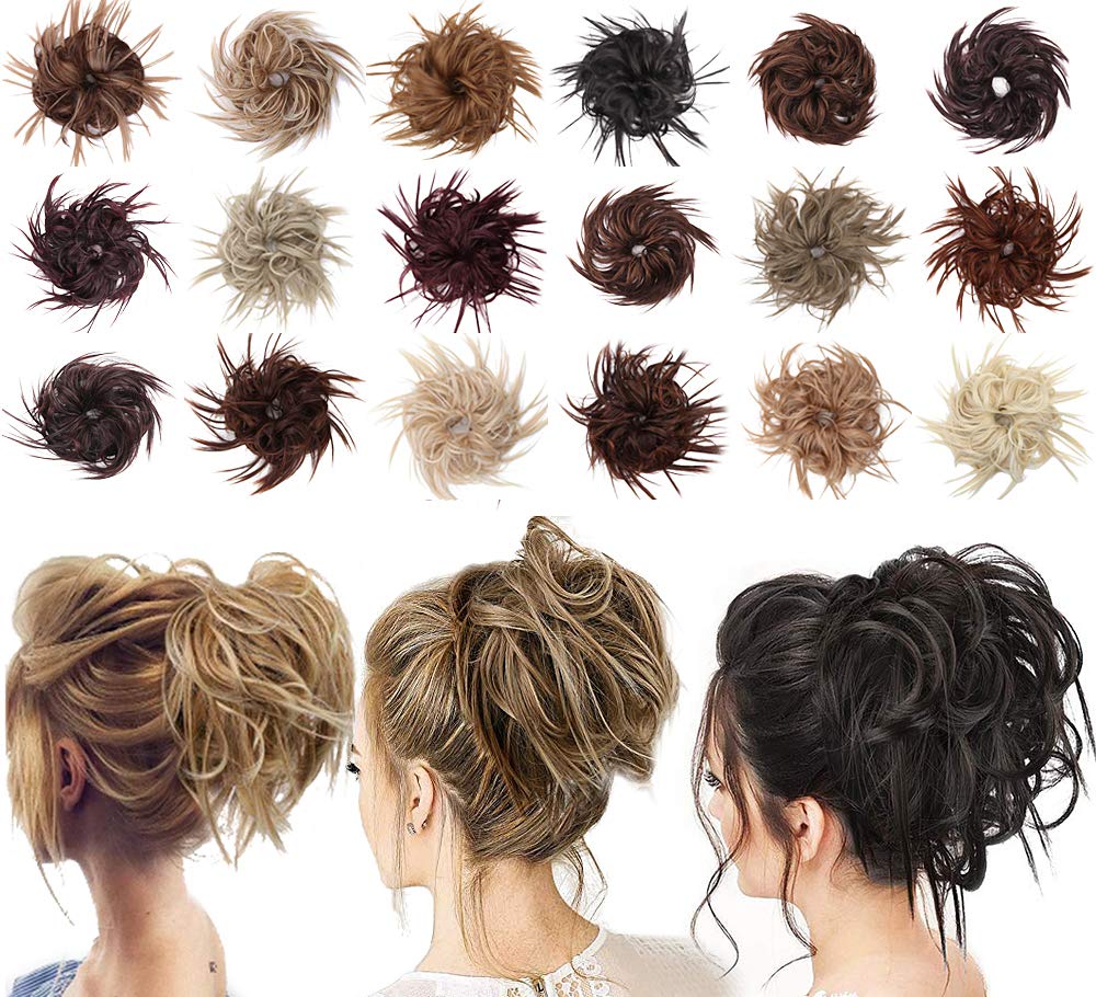 Amazon.com : Tousled Updo Messy Bun Hair Piece Scrunchies Synthetic