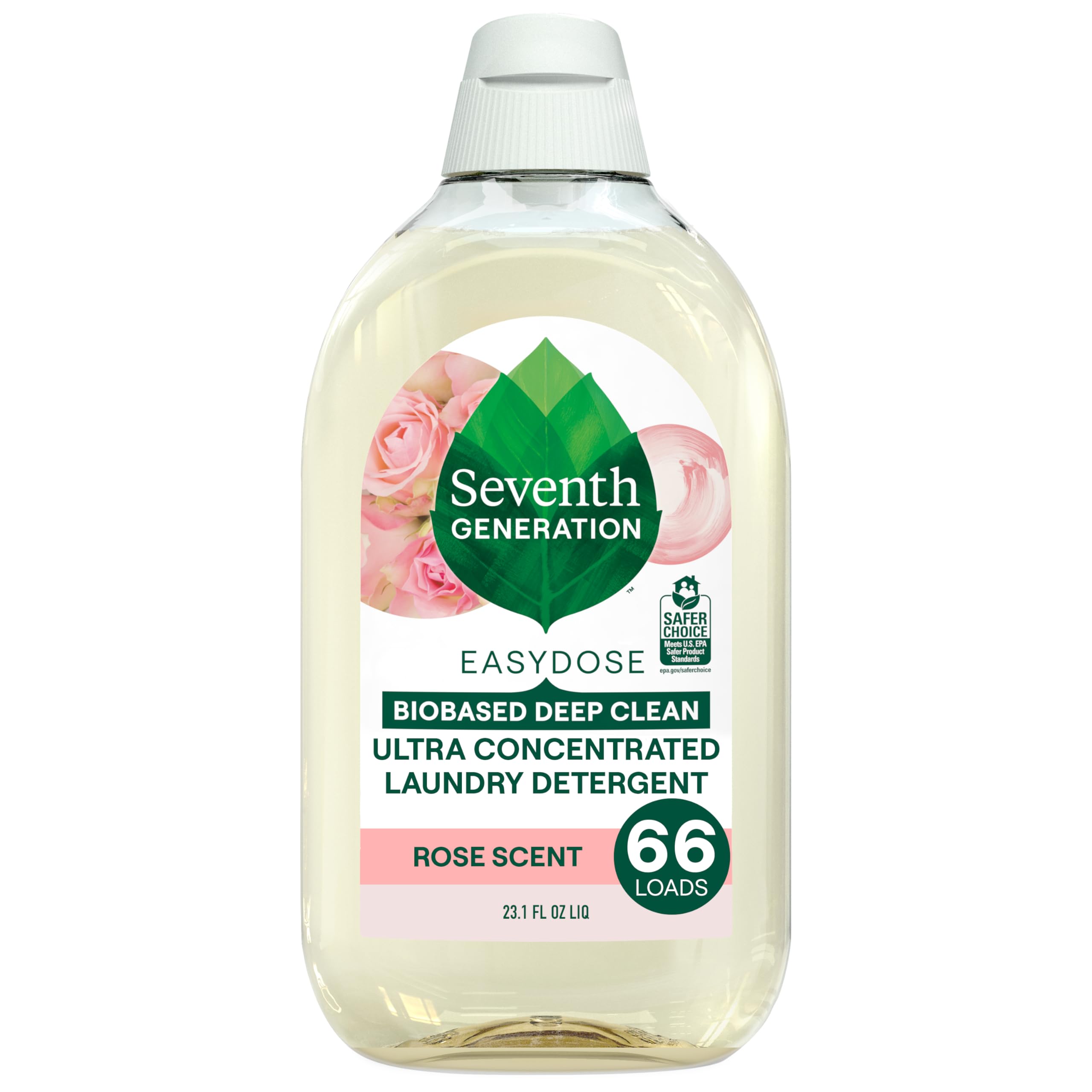 Photo 1 of Seventh Generation EasyDose Laundry Detergent, Ultra Concentrated: 66 Loads, Rose Scent, 23.1 Fl Oz