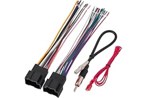 NuIth Radio Wiring Harness with Antenna Adapter Fits for Chevrolet 08-15 Express/07-14 Silverado/Sierra/Suburban, GMC 07-14 Yukon 06-15 Savana 07-12 Cadillac Escalade Aftermarket Stereo Cable Adapter