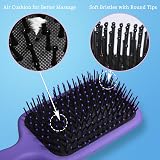 LORSEX 2 Pack Large Paddle Hair Brush Detangler Water Wet Dry Pink Purple view 5