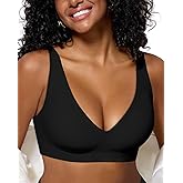 As Fairy Bras for Women Deep V Seamless Wireless Support Lift No Underwire Plunge Bralettes Full Coverage Push Up Bra