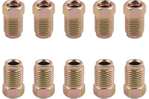 10PCS M10x1.0 Threads 3/16 Brake Line Fittings for Car,Invert Flare Car Brake Line Fitting Kit as Good Replacement Part,Profe