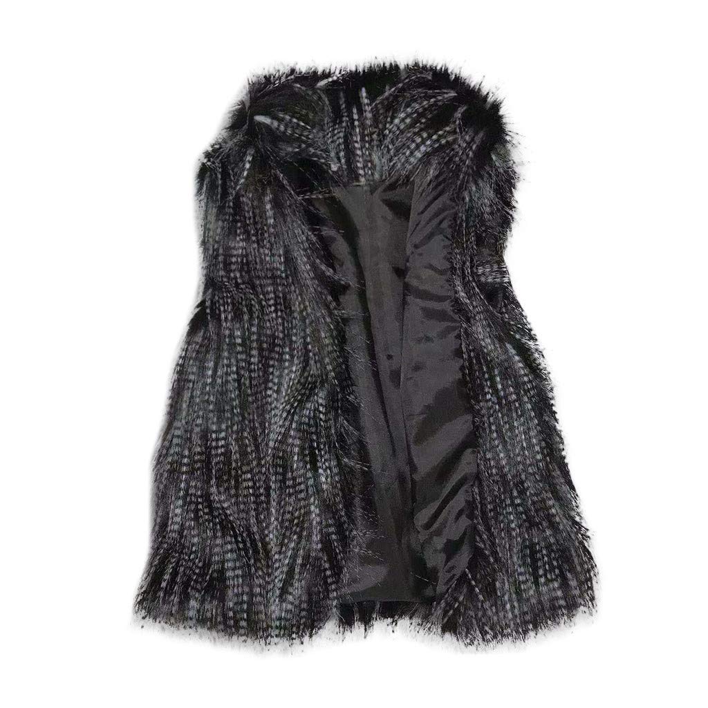 LISTHA Vest Jacket Womens Wool Vest Faux Fur Vest