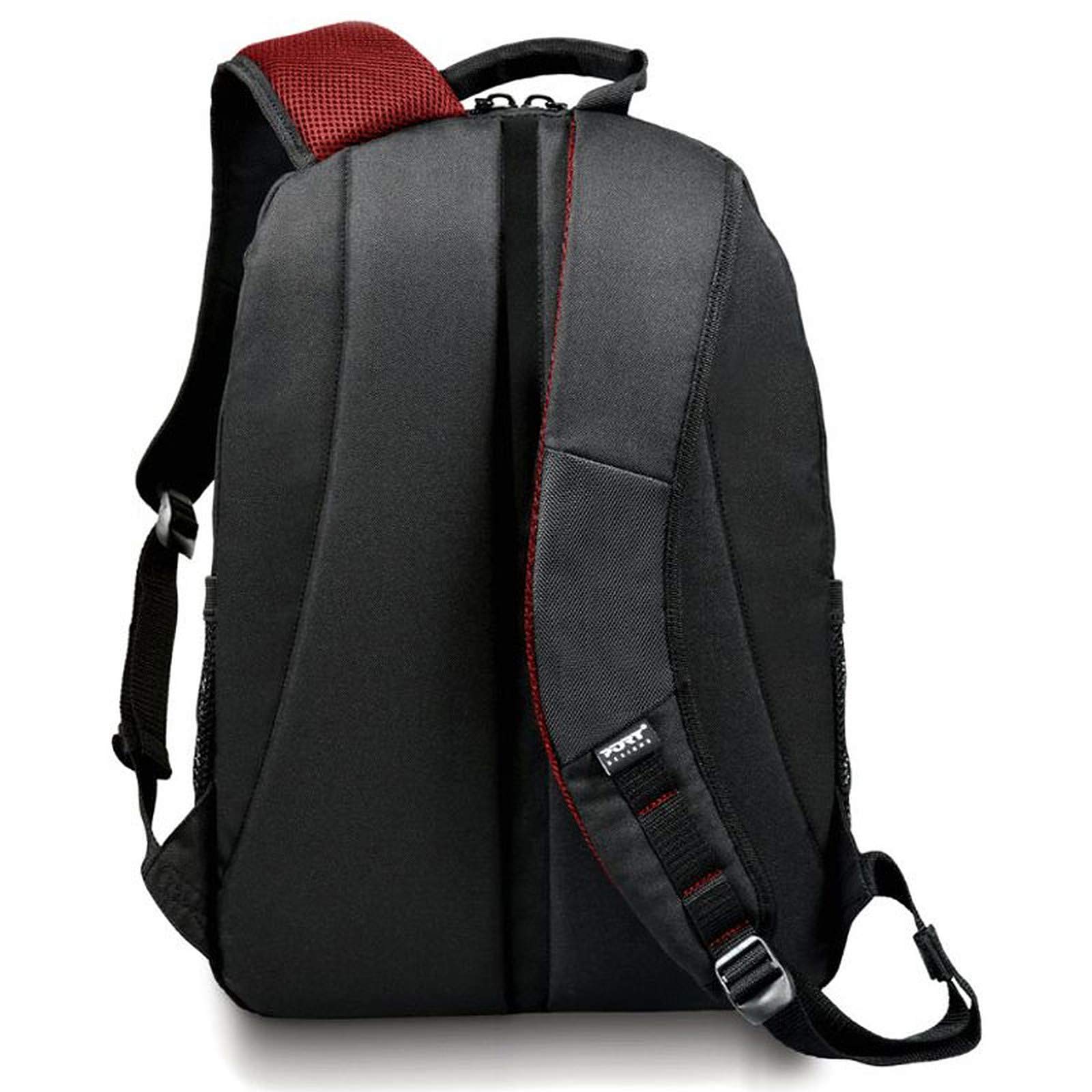 Port Designs Houston Padded Protective Backpack for 17.3-Inch Laptops, Black