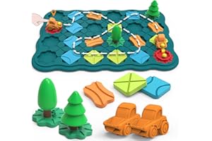 BONITOTO Kids Toys STEM Board Games - Logic Road Builder Brain Teasers Puzzles for 4 5 6 7 Year Old Boys Girls, Educational Montessori Birthday Gifts for Ages 4-8 Preschool Classroom Learning (41 PCS)