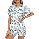 Ysidec Womens Pajama Sets 2 Piece Short Sleeve Soft Satin Sleepwear Button Down Loungewear XS-2XL