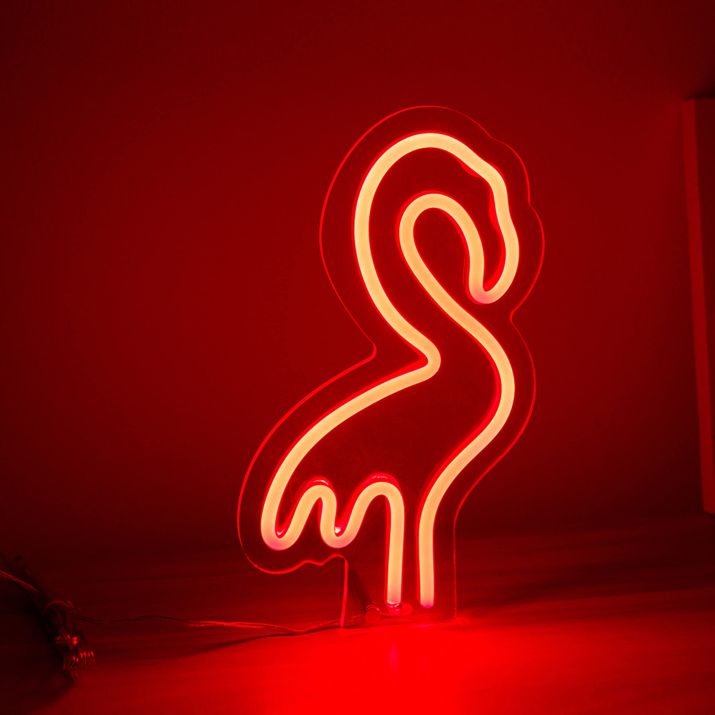EASETIME Flamingo Neon Sign Valentines Room Decor