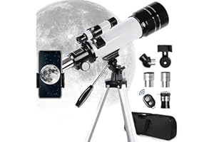 THRGOUO Telescope for Kids 8-12,70mm Aperture 400mm AZ Mount Astronomical Refracting Telescope for Kids Beginners - Travel Telescope with Carry Bag, Ideas for Ages 8-13 Year Old Boys