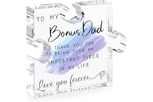 CITUARKO Step Dad Gifts from Daughter Son Bonus Dad Gifts Best Step Dad Gifts Fathers Day for Stepfather Bonus Fathers Bonus Dad Christmas Birthday Thanksgiving Gifts Card Acrylic Plaque Keepsake Present