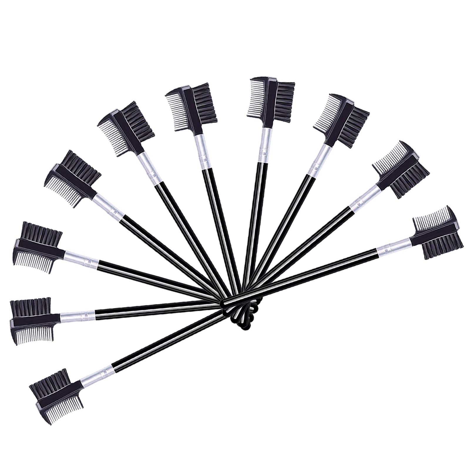 Eyelash Comb and Eyebrow brush, Eyelash Brush Comb Set (10PCS)