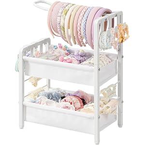 HOOBRO Headband Holder Stand for Girls Women, Hair Accessories Organizer | Hairband Holder with 6 Flexible Hooks & Removable