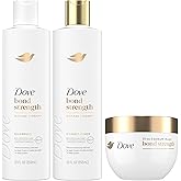 Dove Bond Strength Shampoo & Conditioner Set + Hair Mask Serum Bundle – Bond Repair Treatment for Damaged and Frizzy Hair (3 Piece Set)