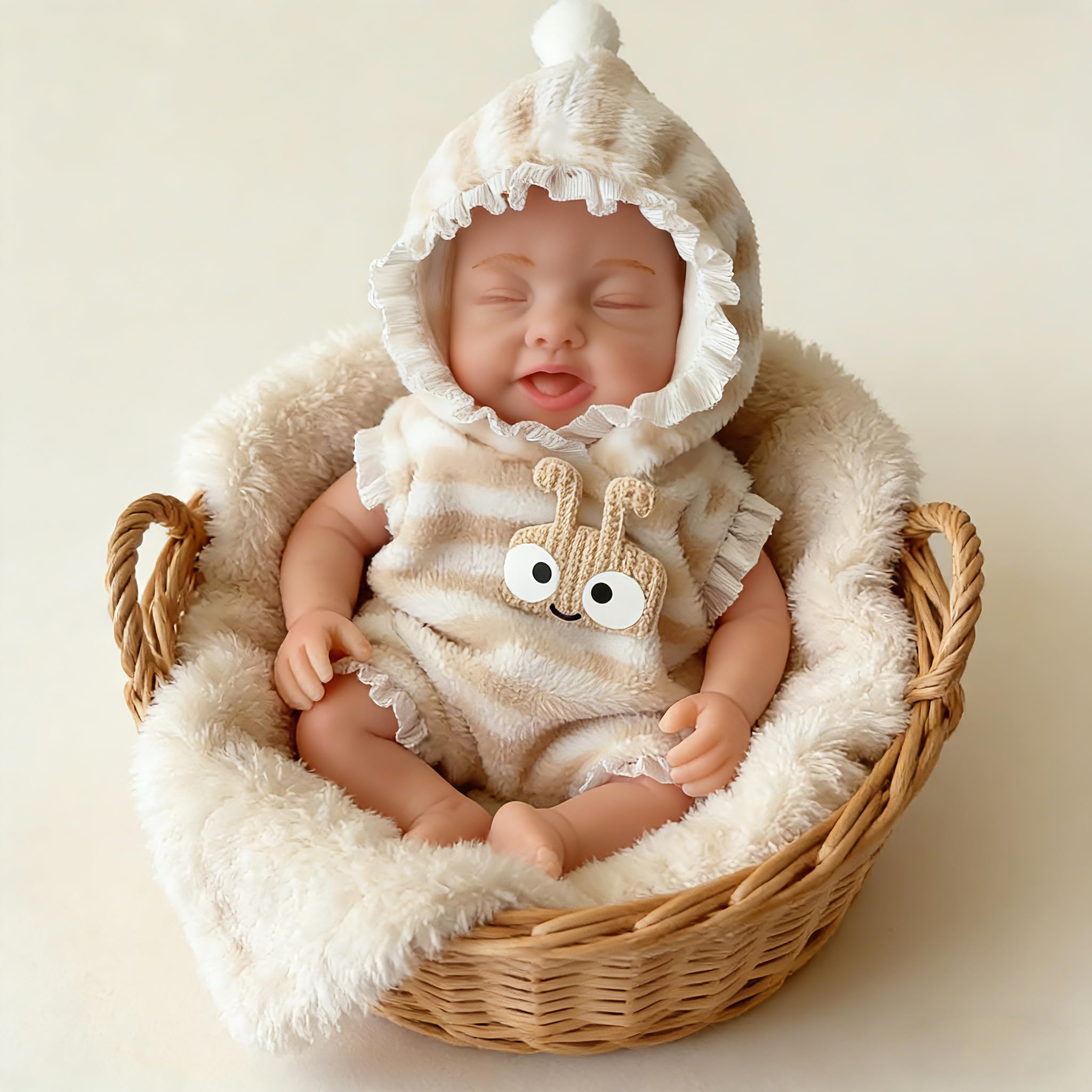 Aniiyy Full Silicone Baby Doll Realistic,6 Inch Mini Babies Girl,Soft Tiny Baby Doll For Kids