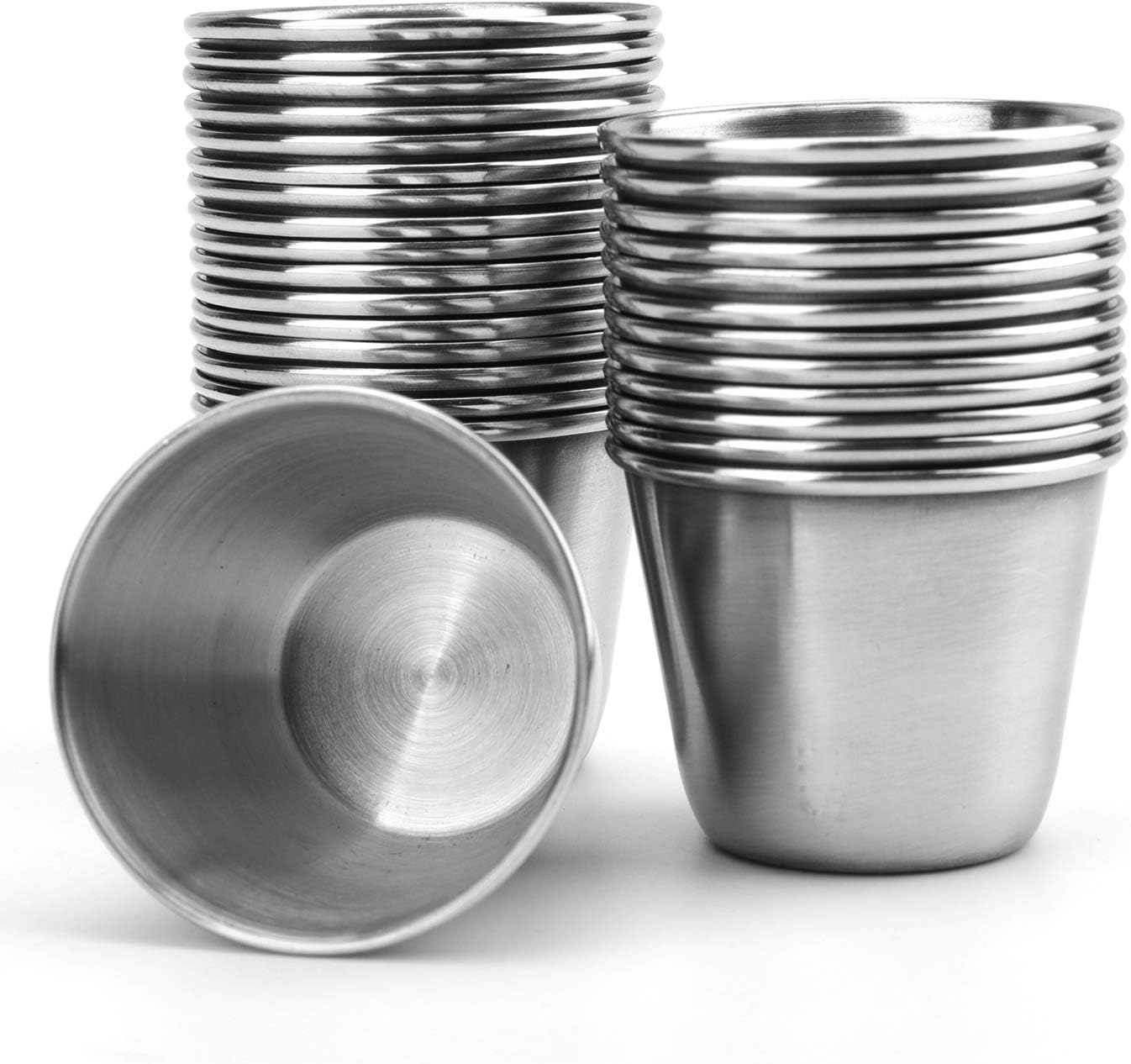 Bekith 30 Pack 1.5 oz Stainless Steel Sauce Cups, Small