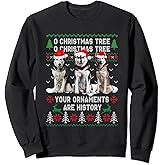 Cute Siberian Husky Dog Oh Christmas Tree Ugly Xmas Sweatshirt