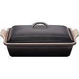 Le Creuset Stoneware Heritage Covered Rectangular Casserole, 4 qt. (12" x 9"), Oyster