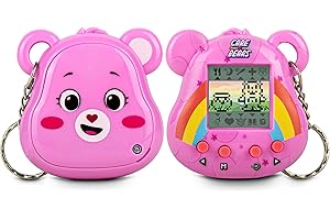 Care Bears Digital Pet - Cheer Bear Nano Pet with Care Features, 1.4” Inch Screen, Handheld Interactive Virtual Pets for Kids, Collectible Electronic Toy, Battery Included
