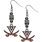 NCAA Siskiyou Sports Womens Virginia Cavaliers Euro Bead Earrings One Size Team Color