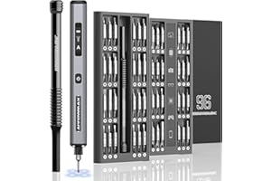 AM ARROWMAX 102 in 1 Electric Screwdriver, Cordless Precision Screwdriver Set with 96 Magnetic Bits, Red Dot, IF Winning Design, Rechargeable Portable Screwdriver Set for Phone Laptop Camera Watch