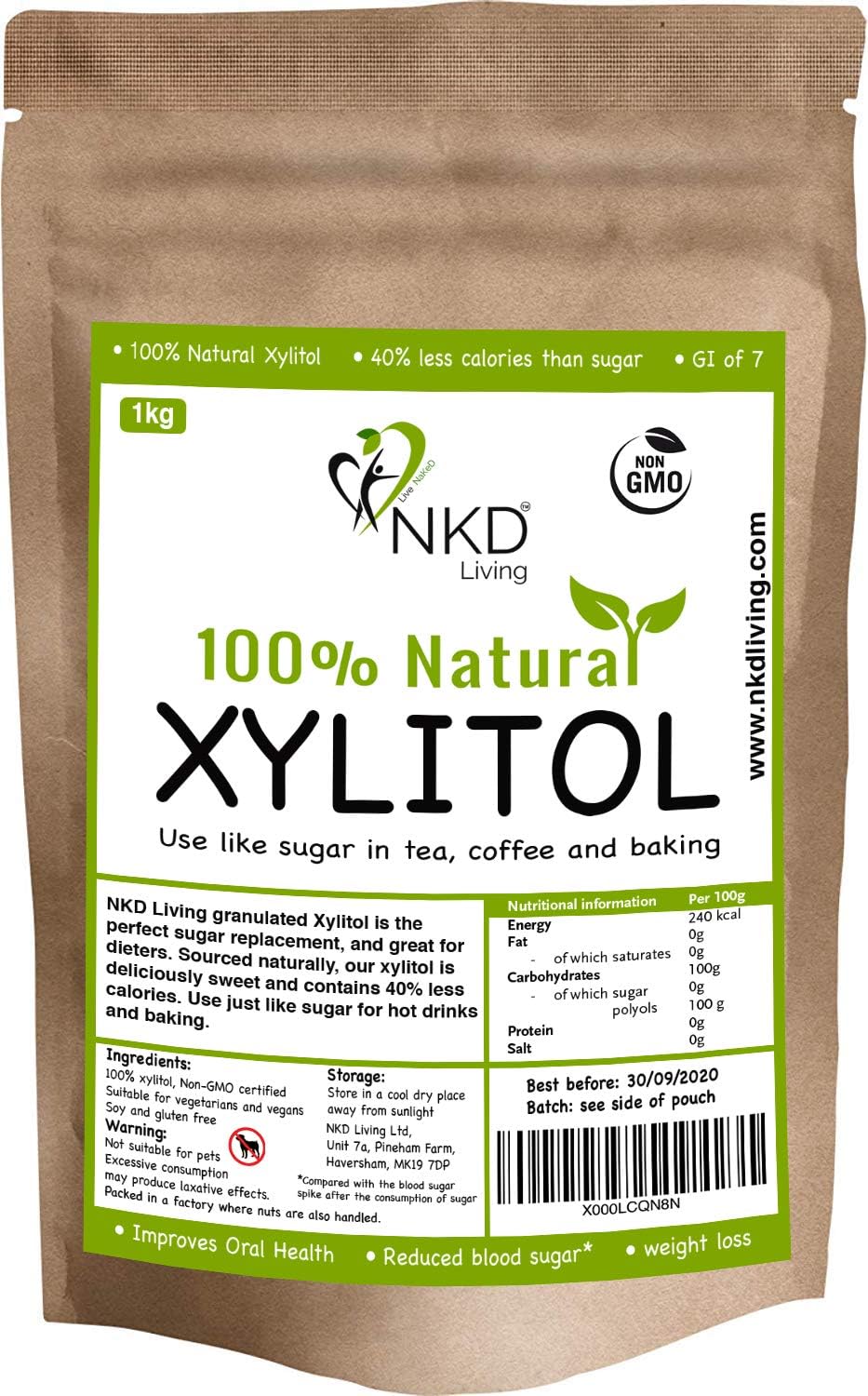XYLITOL 1 Kg Natural Sugar Alternative, NonGMO Certified Amazon.co.uk