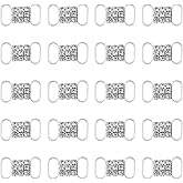 CHGCRAFT 20Pcs Rhinestone Crystal Bikini Connectors Buckles Bra Swimwear Connectors Rectangle Buckle Clips for DIY Garment Belt Rings Bags Decoration Accessories, Crystal, 21x12mm