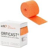 Orficast Thermoplastic Tape Roll, 10 Feet - Orange, 6 CM (2.5 in) Wide | Waterproof, Breathable Cast Tape for Finger Splints &amp; More