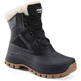KOLILI Womens Winter Snow Boots Waterproof Warm Duck Walking Boots | Zipper Closure,Warm Lamb Wool Lining,Rain and Snow Resistant Upper,Anti Slip,Mid Calf Height,Comfortable,Outdoor,Hiking