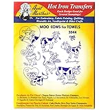 Aunt Martha's Hot Iron Transfers #3844 Moo Cows for Towels